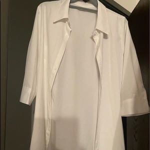 Very cute white top You can wear to work or out for the night never worn.